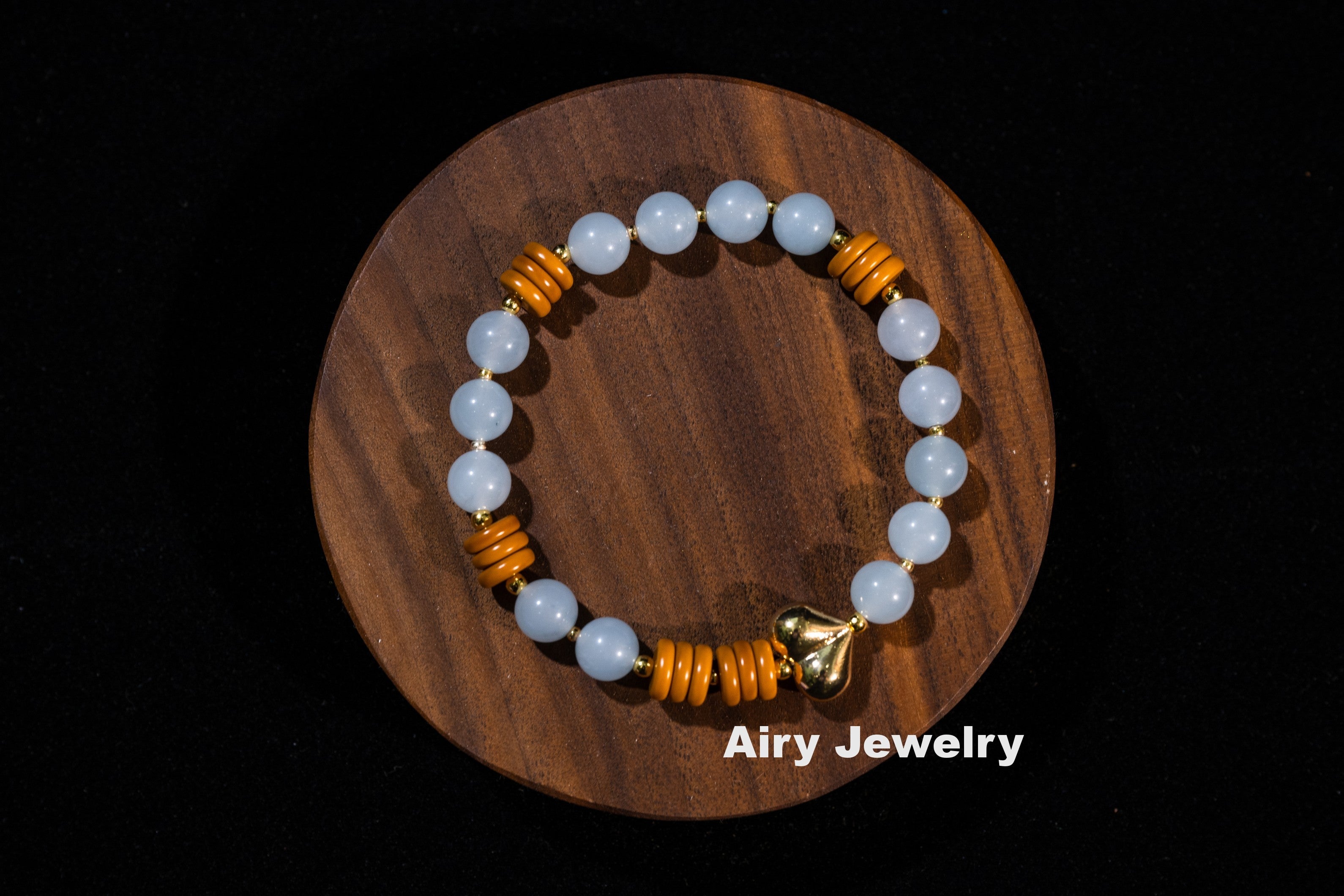 Natural Blue Chalcedony Fashion Bracelet