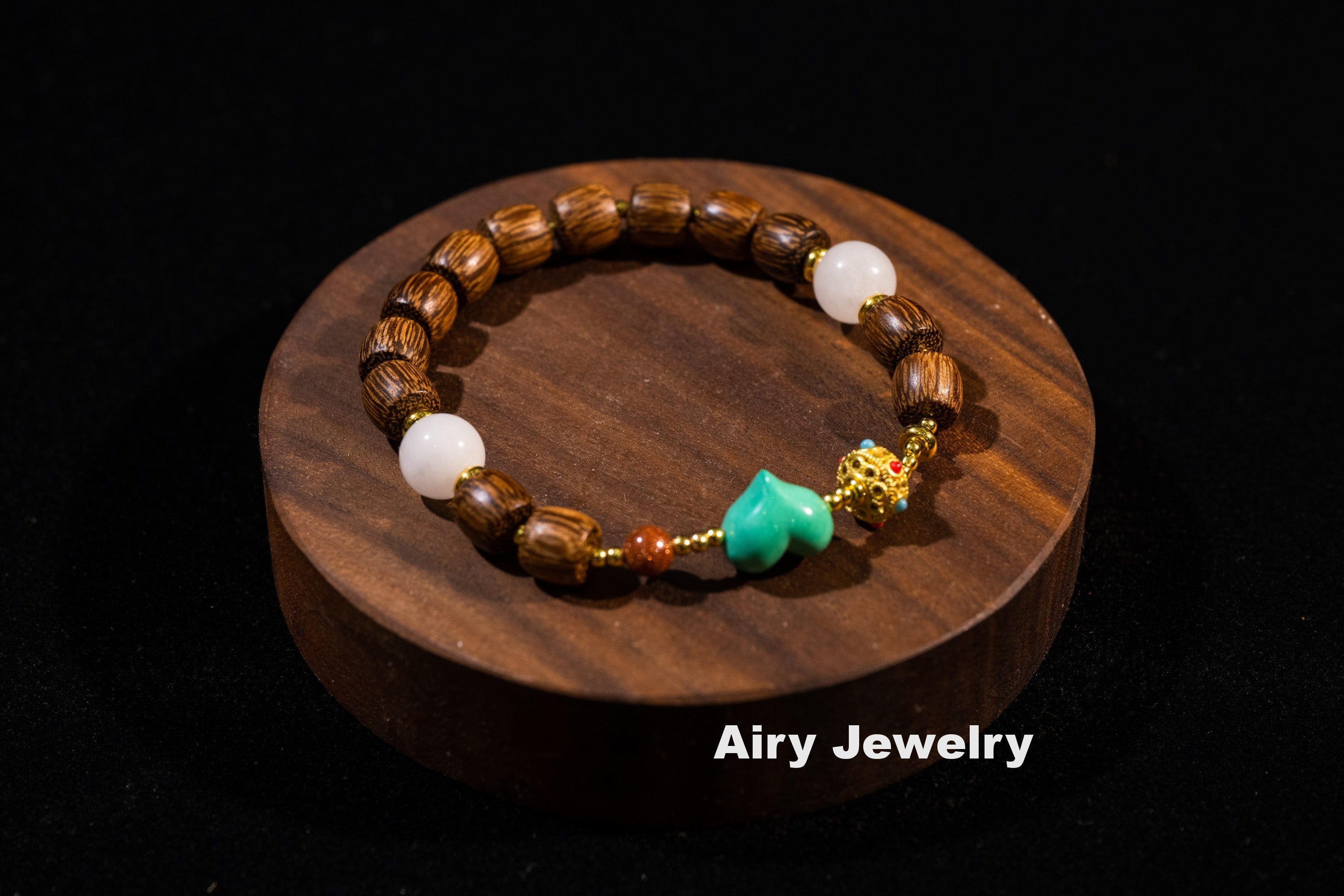 Original wooden agate design bracelet